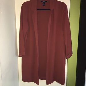 Mid-length blazer color BURNT ORANGE